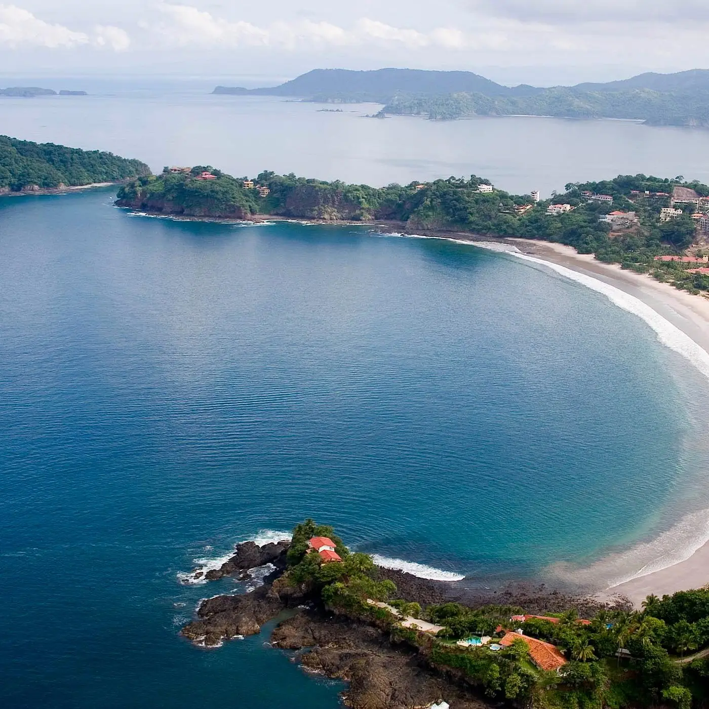 Playa Flamingo in Guanacaste Costa Rica with white sand and clear blue water