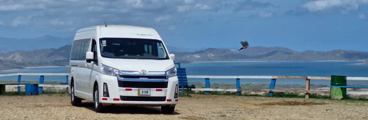 Private shuttle van at the beach in Guanacaste Costa Rica